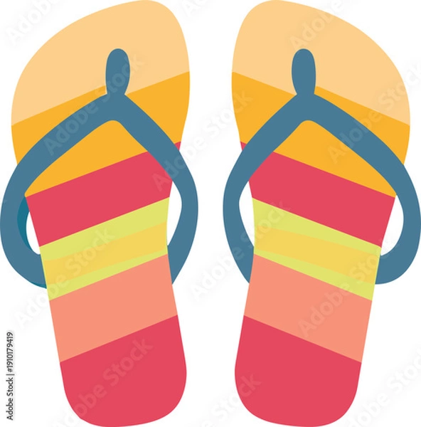 Obraz 여름 슬리퍼 일러스트