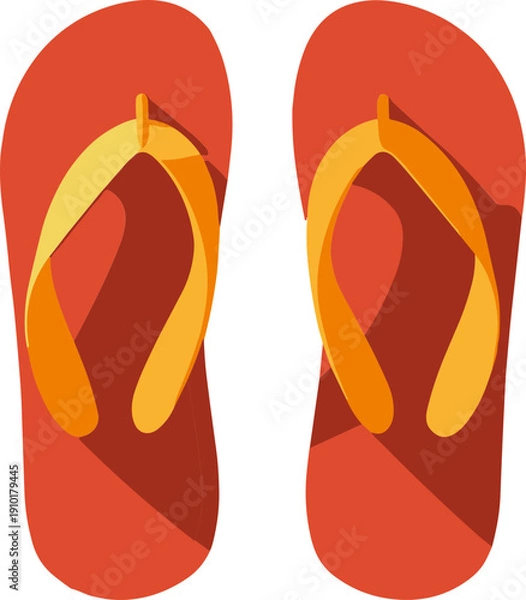 Obraz 여름 슬리퍼 일러스트