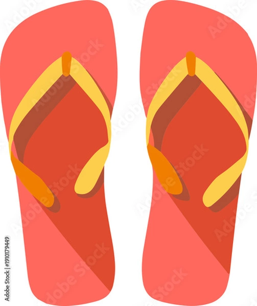 Obraz 여름 슬리퍼 일러스트