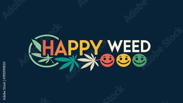 Obraz happy Weed design