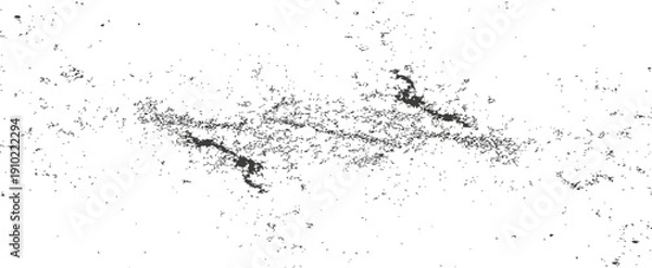 Obraz Black and white grunge distress texture overlay pattern high contrast vector background element