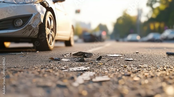 Obraz 事故後の道路破片