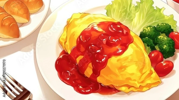 Obraz オムライスのイラスト