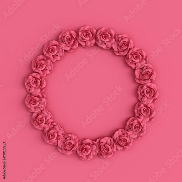 Obraz Decoration element, wall concept stucco, interior architecture pattern. 3d illustration, 3d rendering.