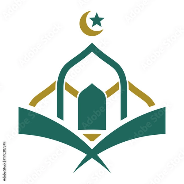 Obraz Islamic mosque logo design