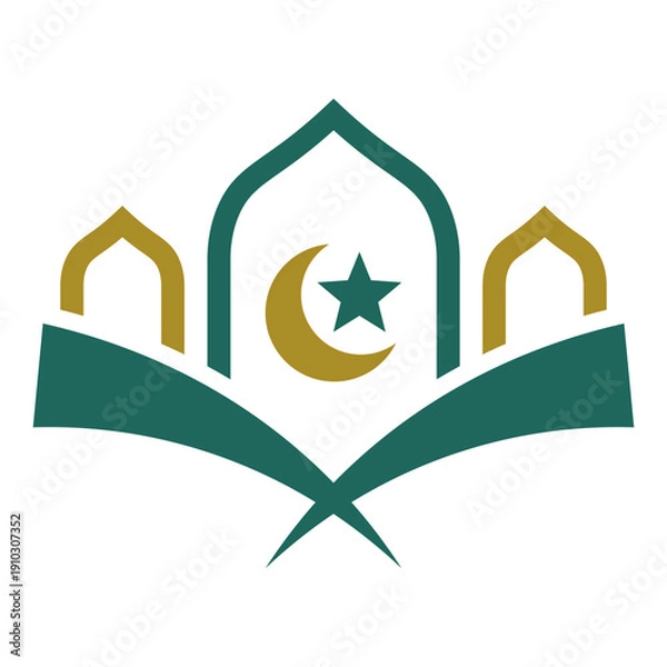 Obraz Islamic mosque logo design
