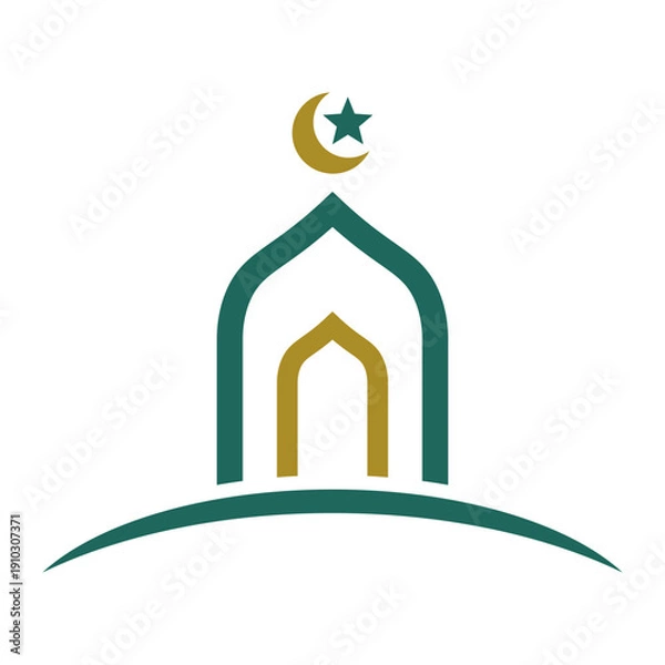 Obraz Islamic mosque logo design