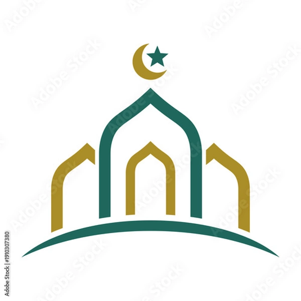 Obraz Islamic mosque logo design