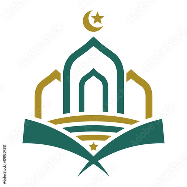 Obraz Islamic mosque logo design