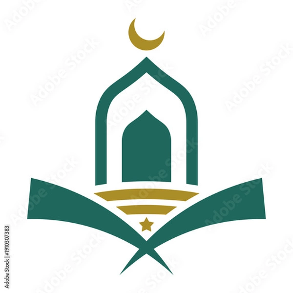 Obraz Islamic mosque logo design