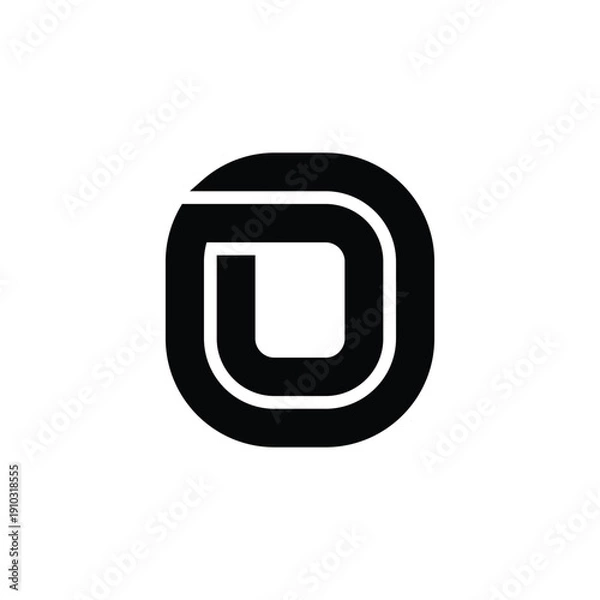 Obraz Bold geometric simple letter O logo
