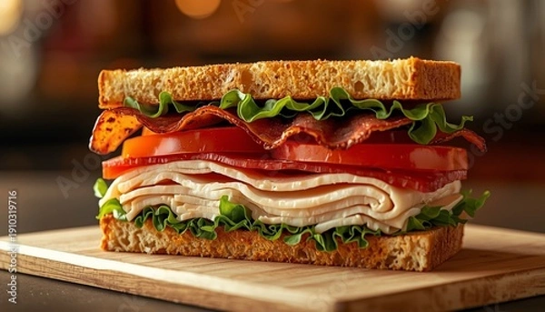 Obraz ham and cheese sandwich