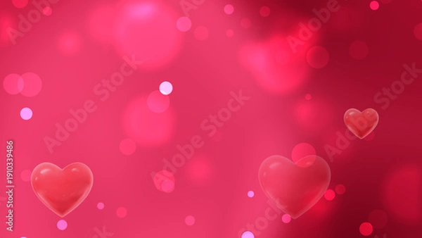 Obraz Red heart red background