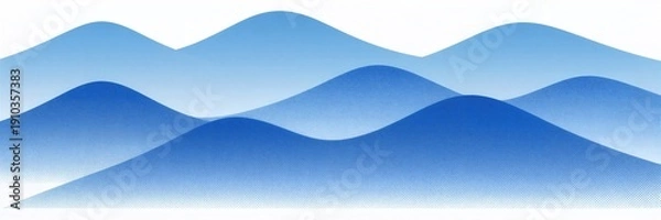 Fototapeta Ink blue gradient mountains