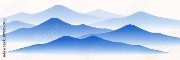 Fototapeta Ink blue gradient mountains