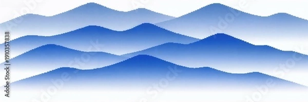 Fototapeta Ink blue gradient mountains