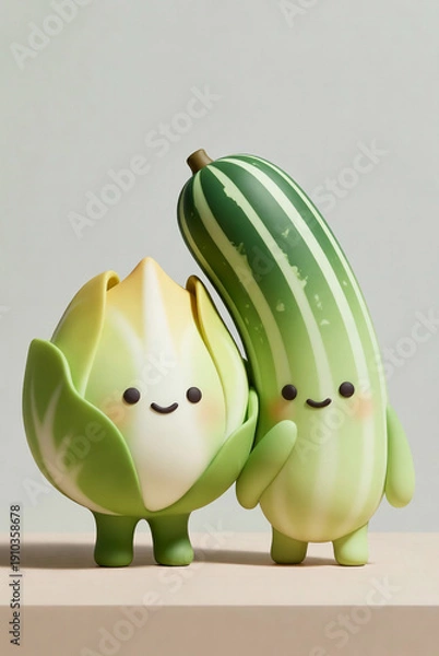 Obraz green apple on a white