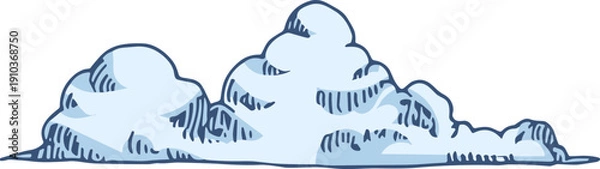 Obraz 구름 일러스트