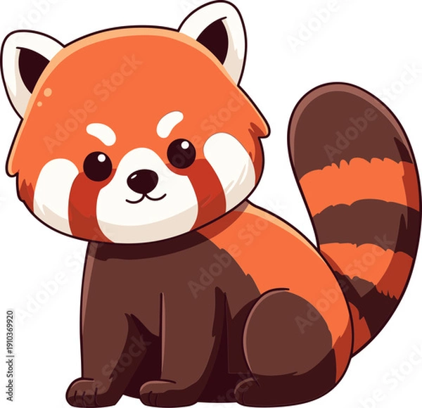 Obraz 레서판다 일러스트