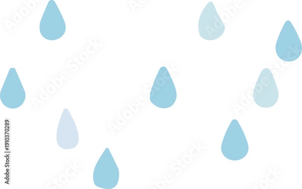 Obraz 빗방울 일러스트, 비구름