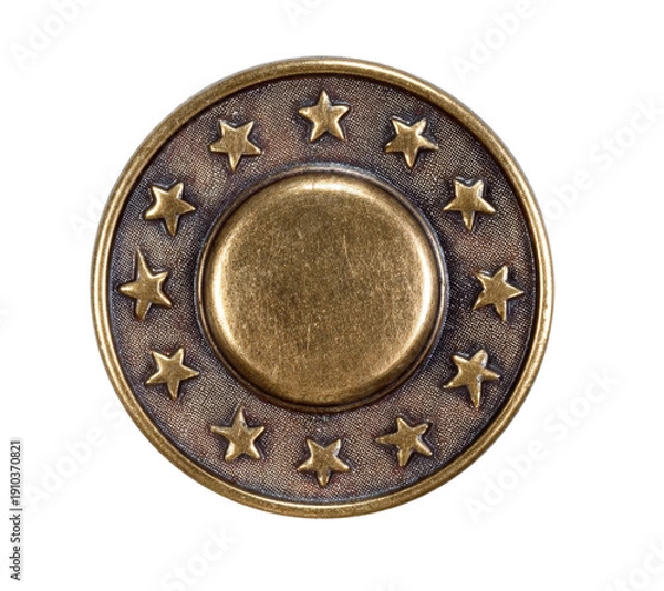 Obraz Antique Brass Button with Stars