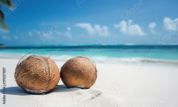 Obraz 코코넛과 바다 사진