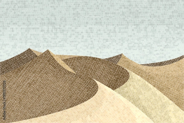 Obraz Desert landscape graphic mosaic