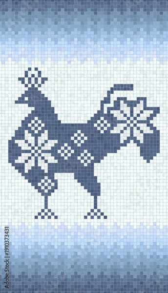 Obraz Scandinavian style seamless mosaic tiles pattern