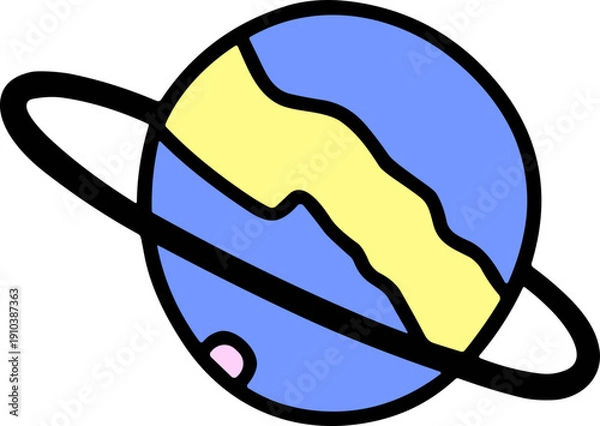 Obraz 우주 행성 일러스트, 행성모양