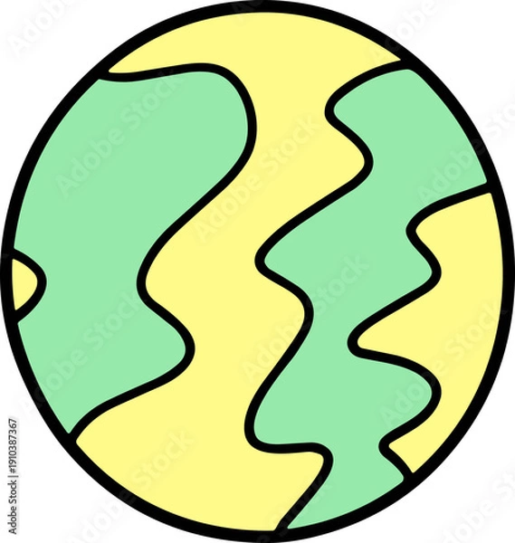 Obraz 우주 행성 일러스트, 행성모양