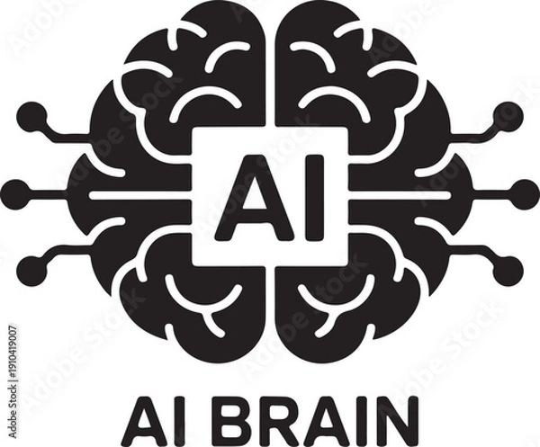 Obraz Innovative artificial intelligence brain with neural network connections