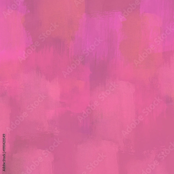 Obraz 手描きの重ね塗りペイント、モモイロ背景アート