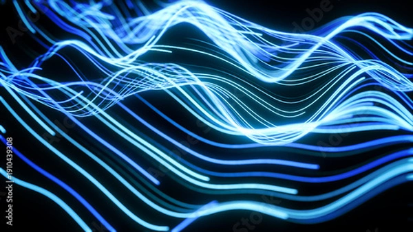 Obraz 青の光の線