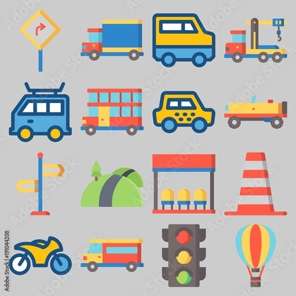 Fototapeta icons set about Transportation . [keywordRandom:3]