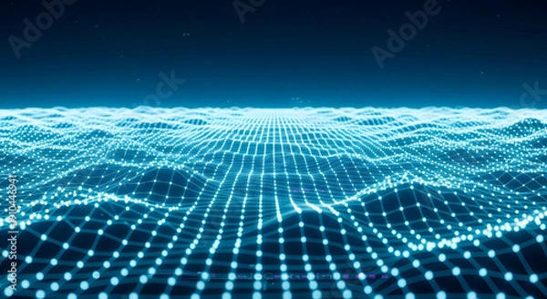 Obraz Digital Network Grid Horizon