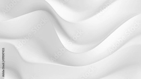 Fototapeta Elegant white background with drapery fabric. 3d illustration, 3d rendering.