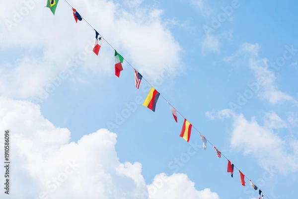 Obraz 青空の国旗　運動会などのイベントイメージ