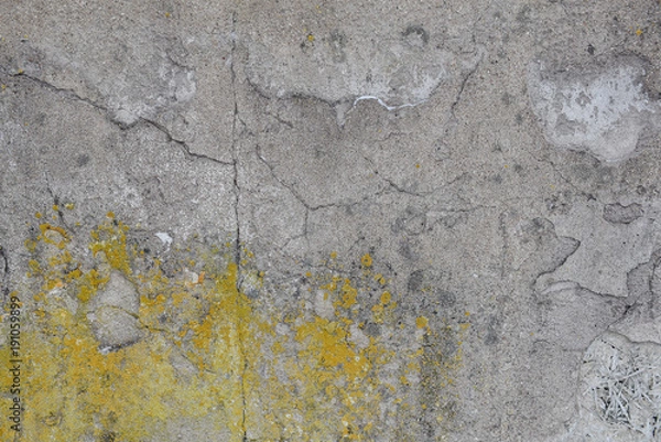 Fototapeta Grunge concrete cement wall with crack in industrial building, great for your design and texture background