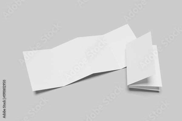 Obraz Four fold brochure mockup
