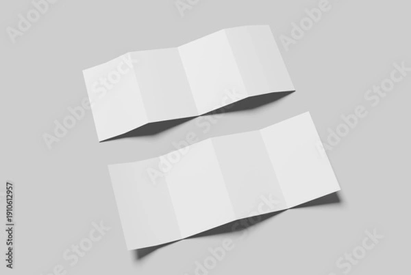 Obraz Four fold brochure mockup