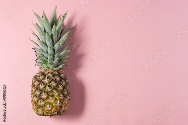Obraz Pineapple on pink background.