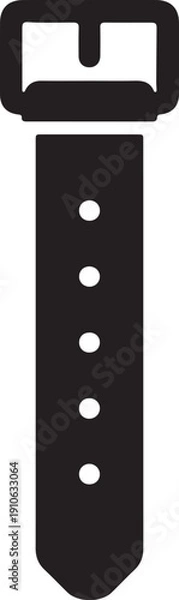 Obraz Watch strap in silhouette..