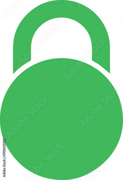 Fototapeta green lock icon
