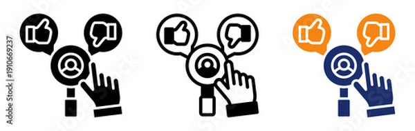 Obraz Preference Model Icon Collection Glyph & Mixed Style 