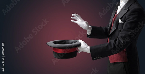 Fototapeta Illusionist hand want’s to conjure something