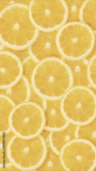 Obraz Fresh lemon slices background