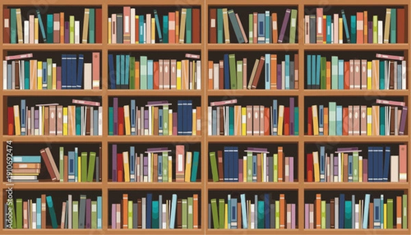 Fototapeta old books in a library