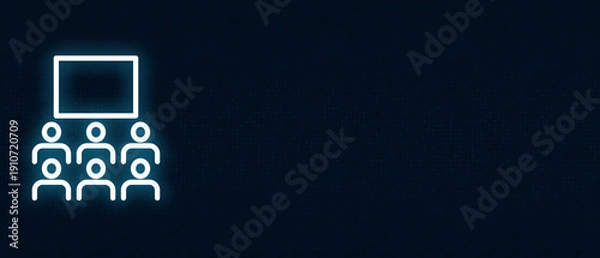 Obraz Group Learning Icon – Digital Training Illustration