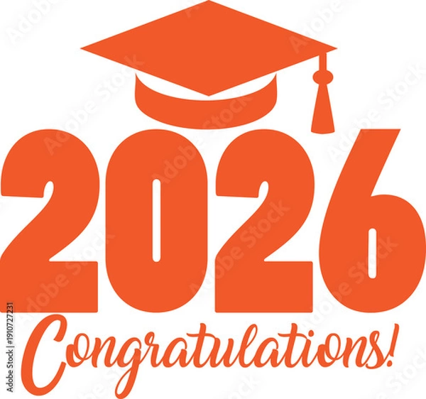 Obraz orange congrats class 2026b