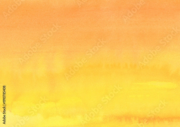 Obraz 紙の質感のある柔らかな黄色とオレンジの水彩背景素材